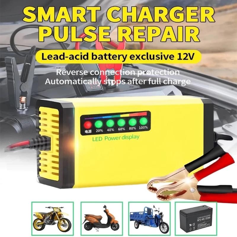 Car Charger - 12V 4AH-20AH Autobatterie-Ladegerät 220V Pulsladegerät für