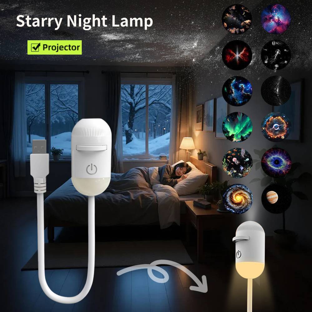 Car Led Light - Mini-Galaxie-Sternprojektor Nachtlicht Sternenhimmel Ambiente-Lampe USB Auto-Atmosphären-Projektor