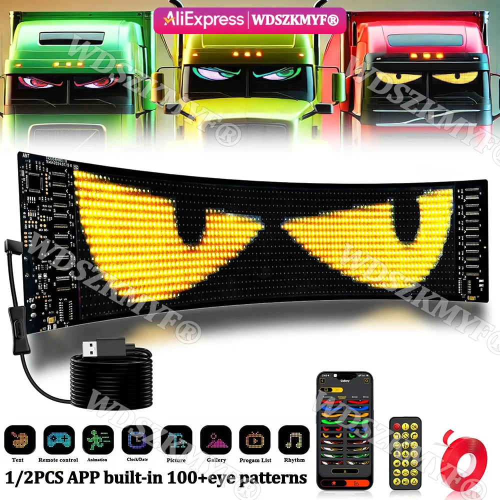 Car Led Light - Devil Eyes Multifunktionale helle Bluetooth-APP-Steuerung, LED-Licht