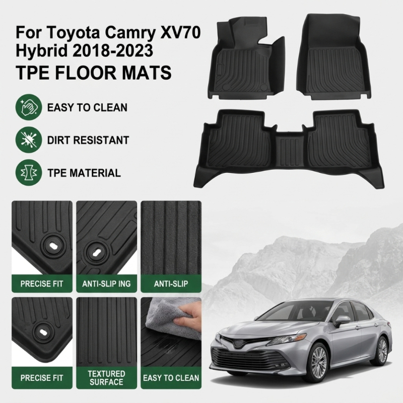 Car Floor Mat - TPE-Autofußmatten für Toyota Camry XV70 Hybrid