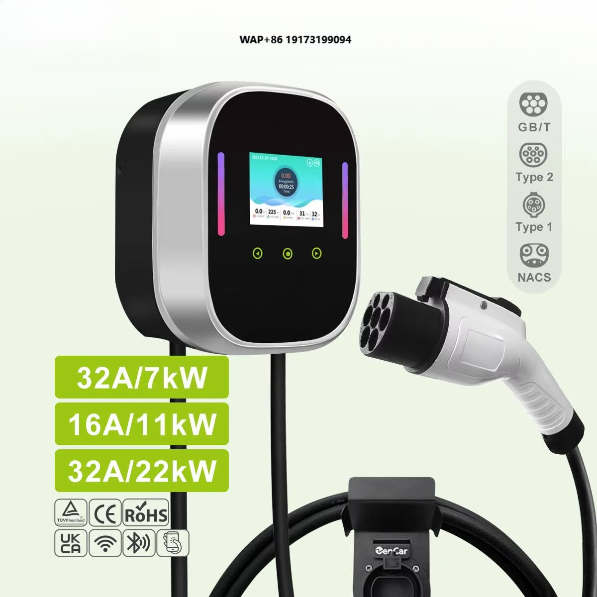 Intelligente EV-Ladestation Wa – Car Charger Bewertung und Preis
